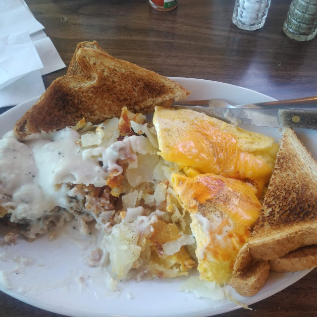 Country Fried Steak and Eggs w Potatoes