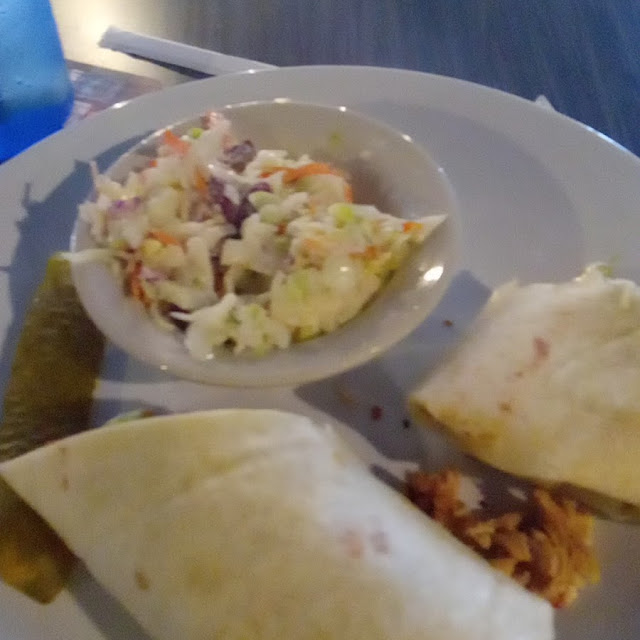 Chicken Wrap and Coleslaw Salad