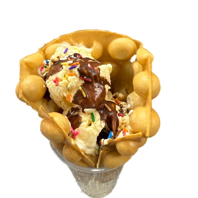 Bubble Waffle - Cone Ice Cream