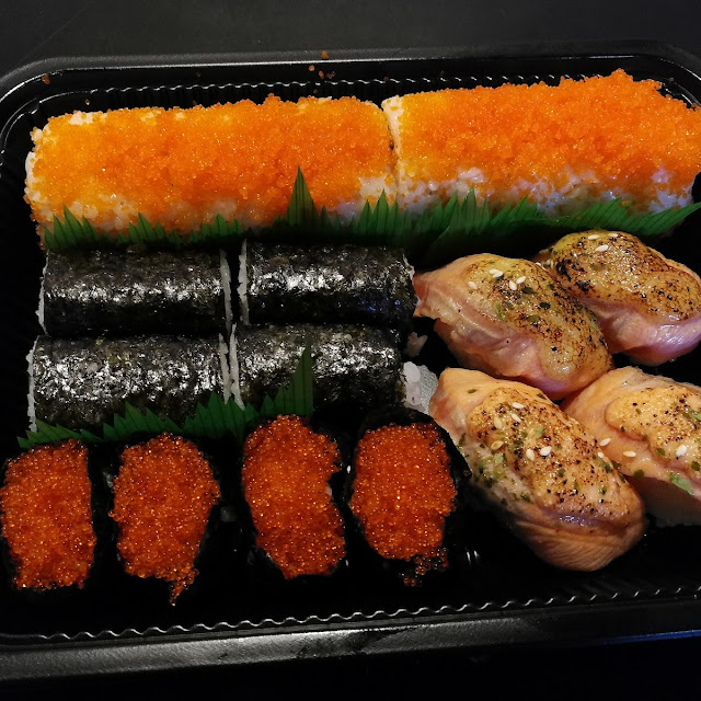 aburi salmon mentai sushi 火烧明太子三文鱼寿司