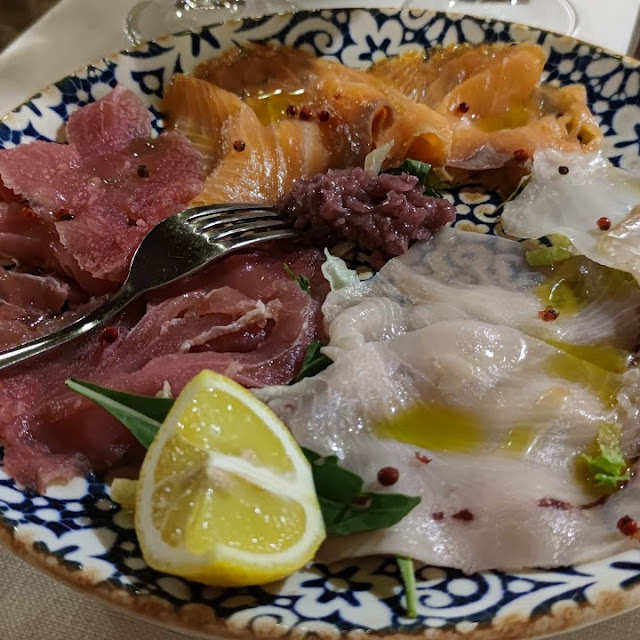 Tris Di Carpaccio Di Mare