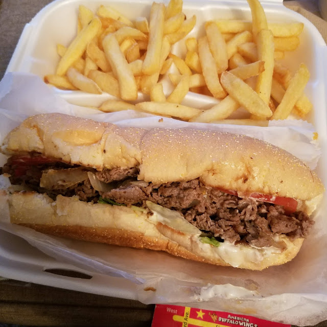 Philly Cheese Steak Sub Combo with Fries and Drink