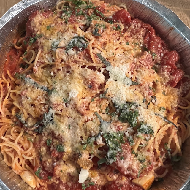 Eggplant Parmigiana w Pasta