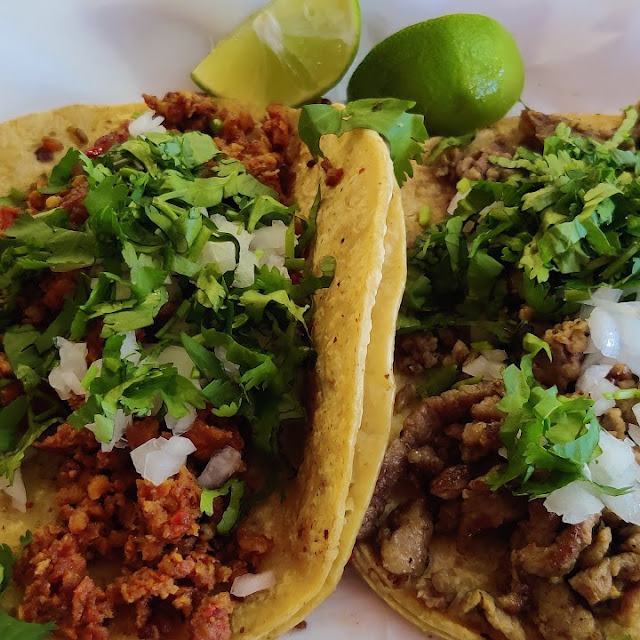 Tacos De Chorizo and Tacos De Steak