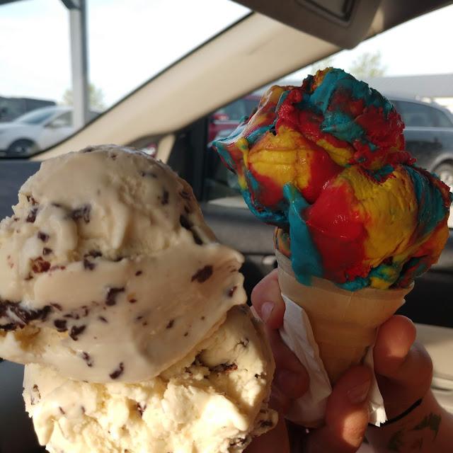 Cookie Dough and Superman Ice Cream