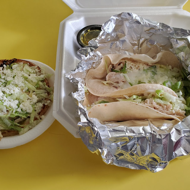 Chicken Tacos Steak Sope