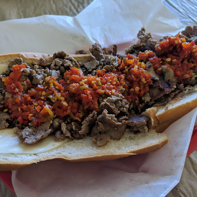 Philly Cheese Steak Sandwich Extra Peppers