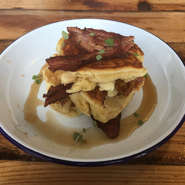Pancakes with Candied Bacon