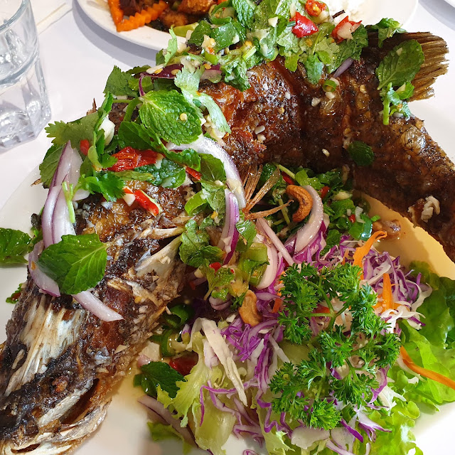 Barramundi with Thai Salad Dressing