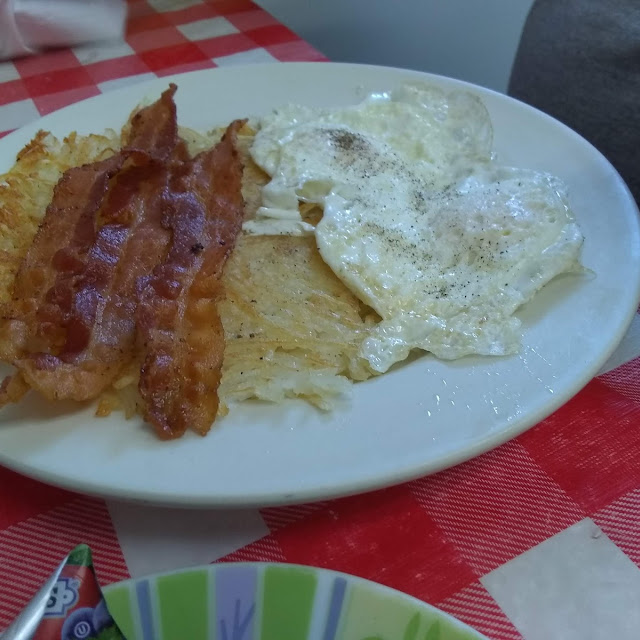Scrambled Eggs Bacon Hash Browns
