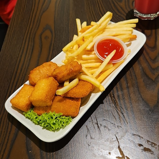 French Fries with Chicken Nuggets