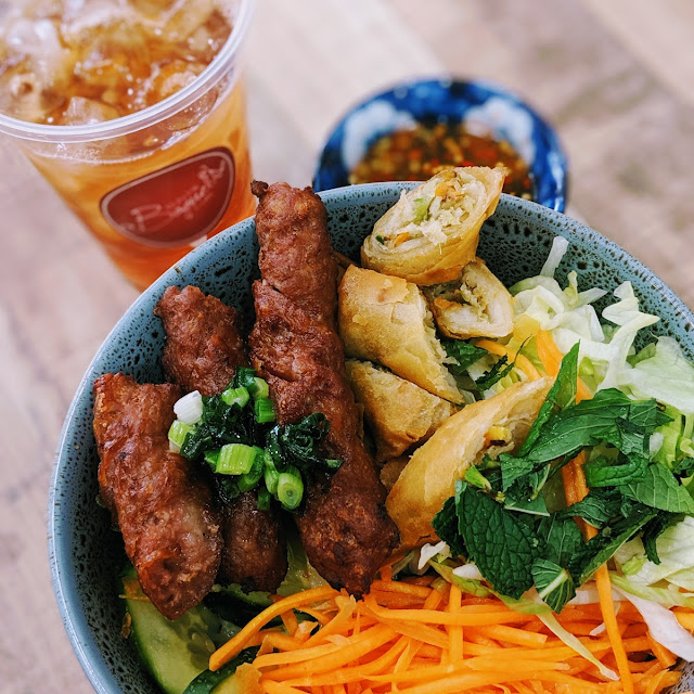 Nem Nuong & Spring Rolls Vermicelli Bowl