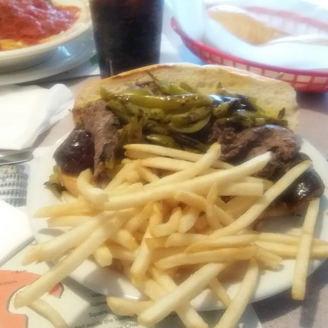 Italian Beef and Sausage Combo Sandwich