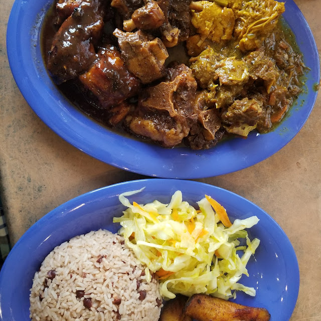 Curry Goat with Rice and Peas