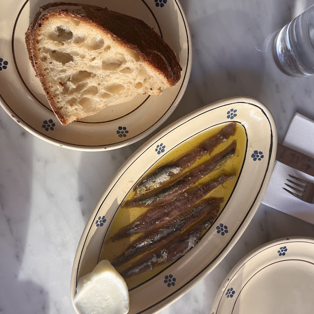 Anchovies with Butter and Bread