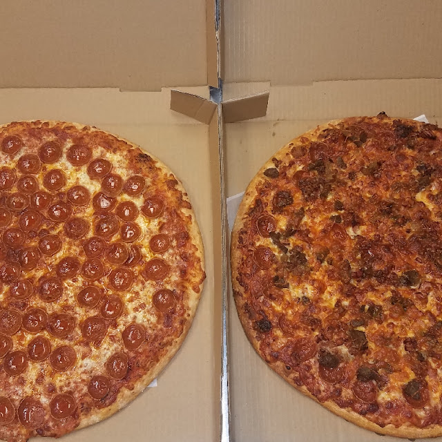 Pepperoni and Then All Meat Pizzas