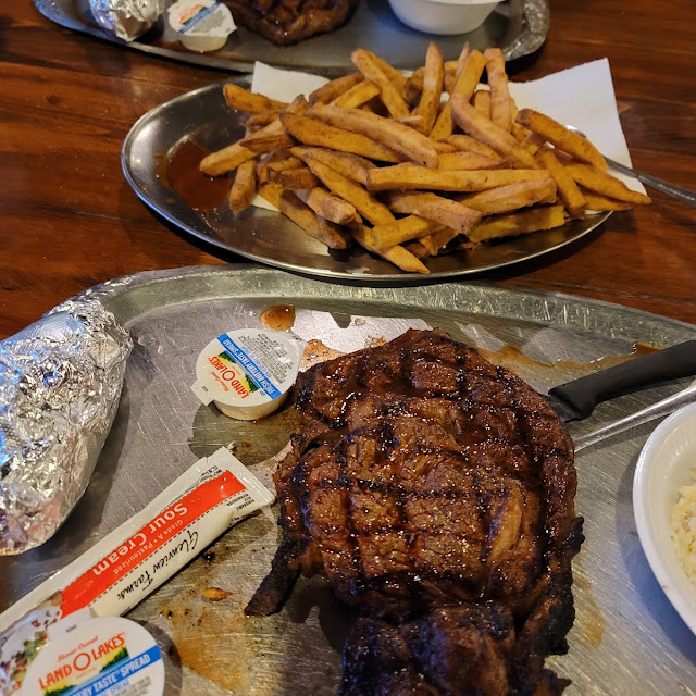 Large Sirloin Steak Fries and Salad
