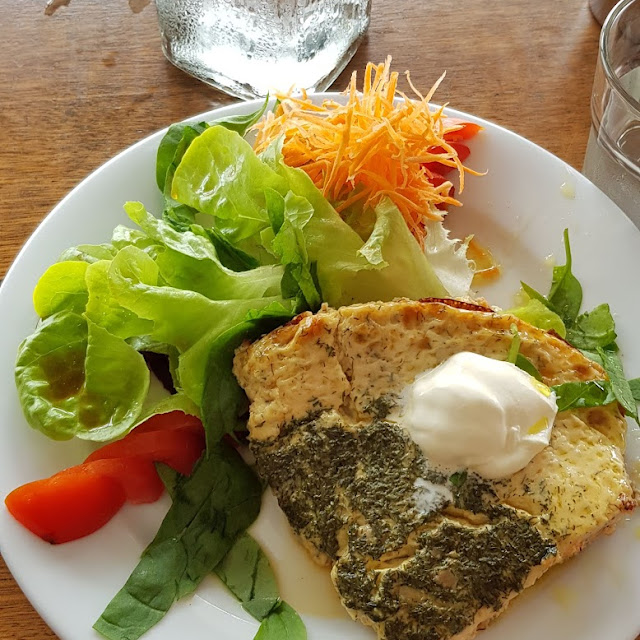 Salmon Quiche with Salad