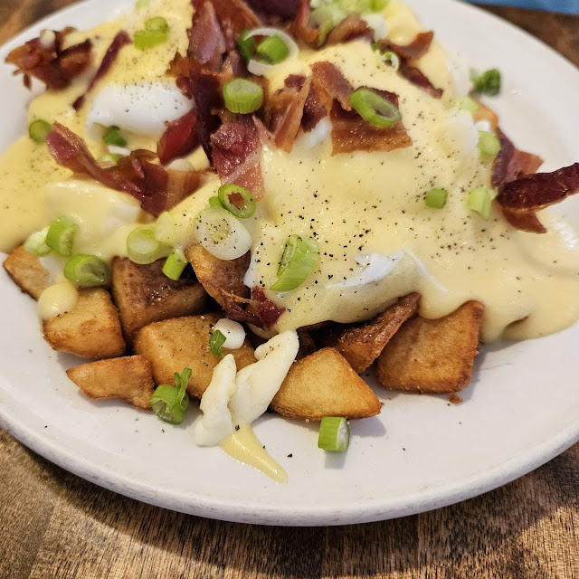 Eggs Benedict on Hashbrowns