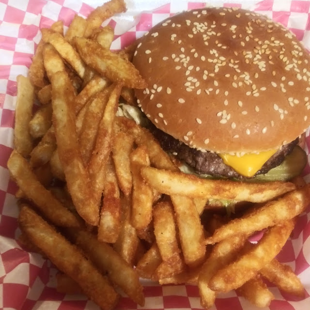 9 70 Cheeseburger and Fries a Little Dry Definitely not a Greasy Burger
