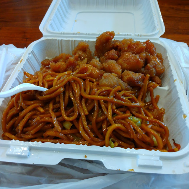 Lemon Chicken and Pan Lo Mein