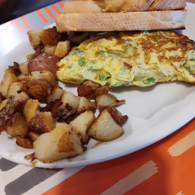 An Omelette with Home Fries