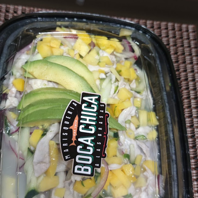 Tiras de Pescado Con Mango
