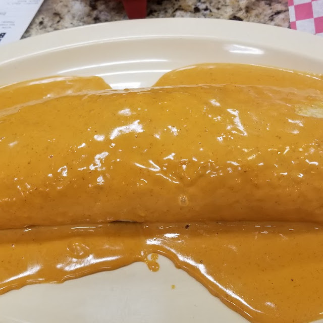 Queen Cheesy Burrito with Chipotle Cheese Sauce