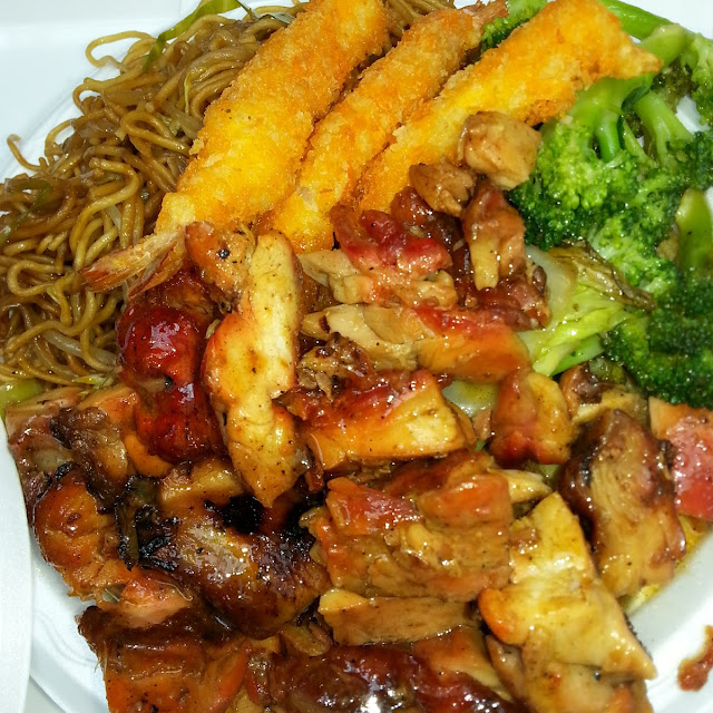 Noodles and Fried Shrimp