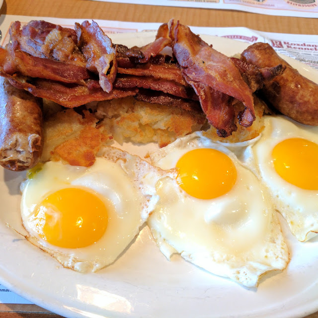 Eggs over with Bacon and Home Fries