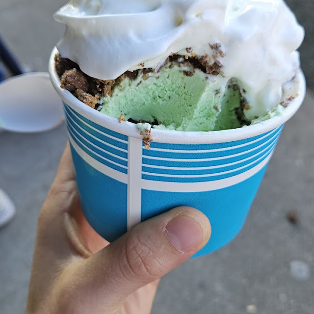 Mint Chocolate Chip Whipped Cream Chopped Peanut Butter Cups