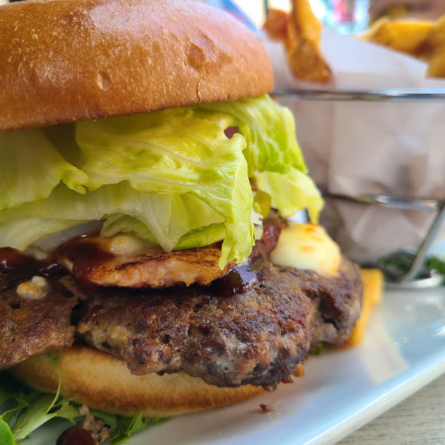 Burger with Canadian Bacon