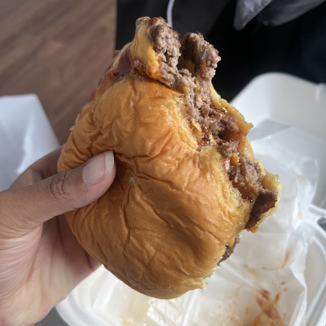 Double Cheeseburger with BBQ Sauce