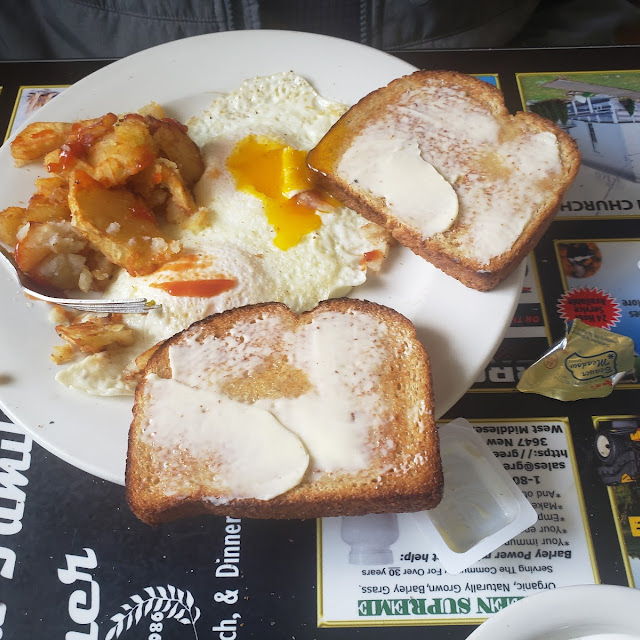 Eggs Toast Bacon and Potatoes