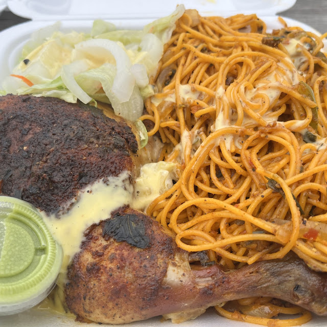 Grilled Chicken and Spaghetti