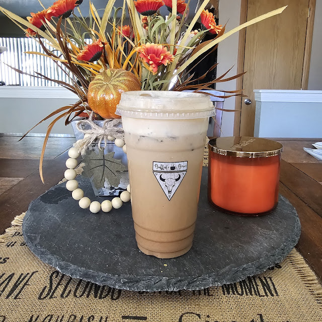 Iced Peach Cobbler Chai Latte