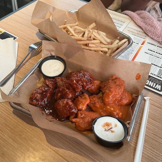 BBQ and Medium Boneless Wings
