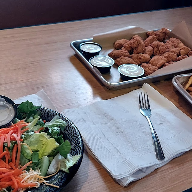 Salad Boneless Chicken Wings French Fries