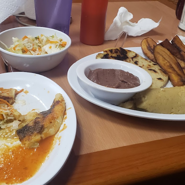 Cheese and Bean Pupusas and Tamal Pisque