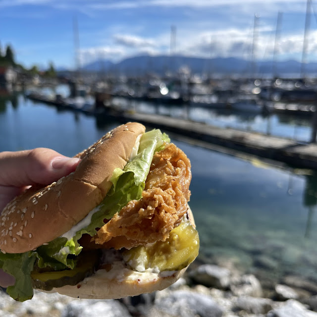 Fish Burger with Fries