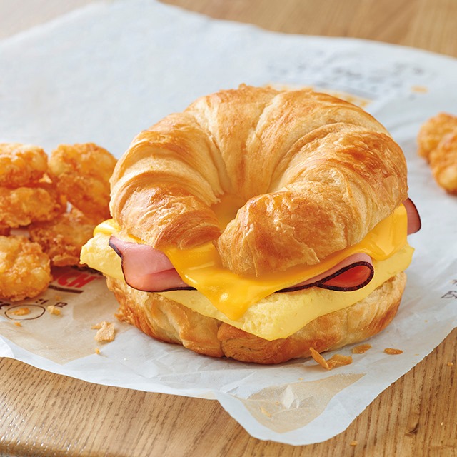 Bacon Egg & Cheese Croissan'Wich Hasbrowns Fully Loaded Biscuit
