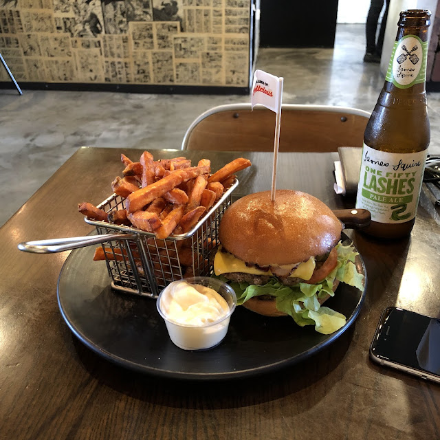 Burger and Fries with Cheese