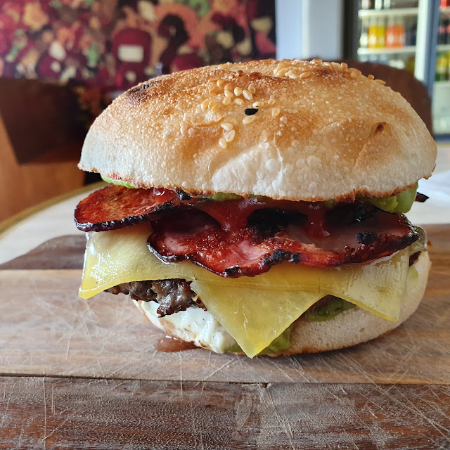Cheeseburger with Added Avocado and Bacon
