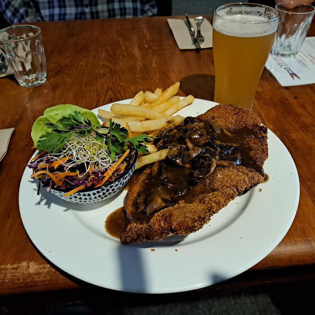 Beef Schnitzel with Mushroom Sauce