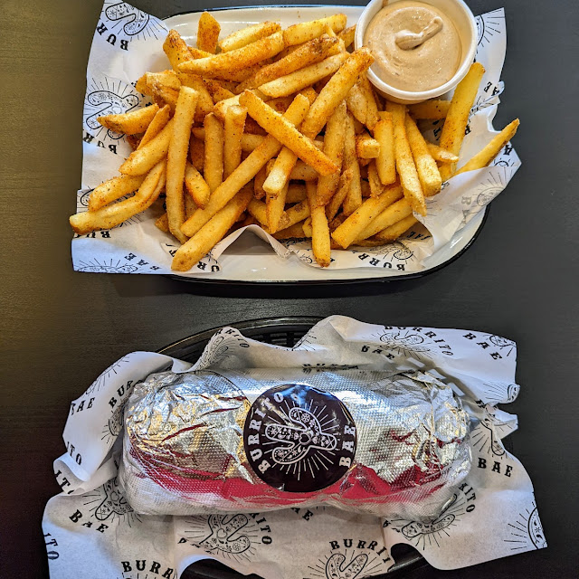 Burrito & Hot Chips with Chipotle Mayo