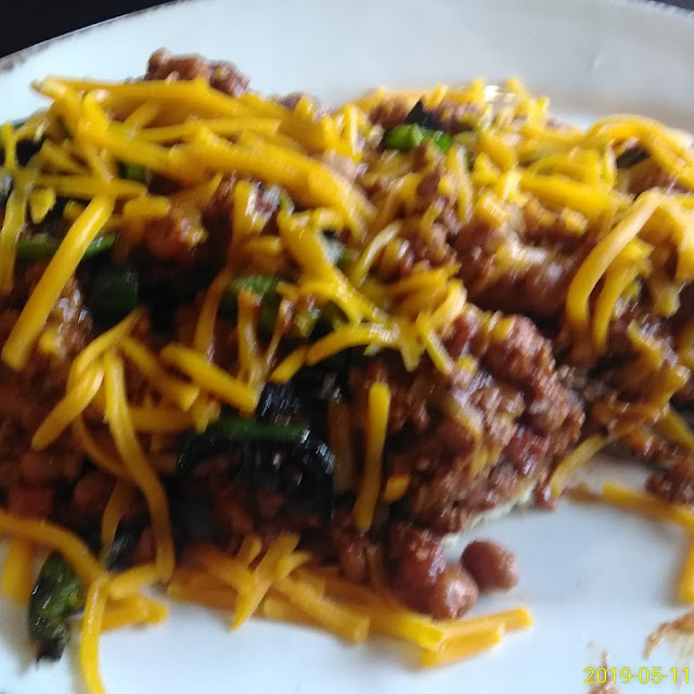 Open Face Chili Burger