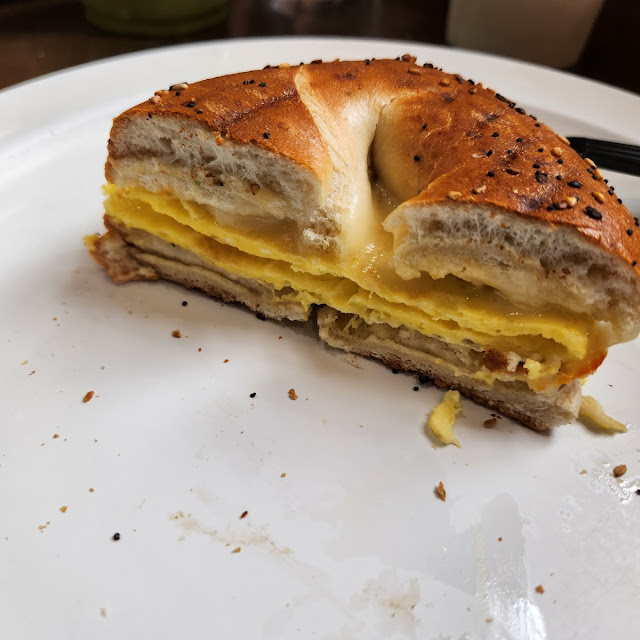 Bagel Sandwich-Egg & Muenster Cheese