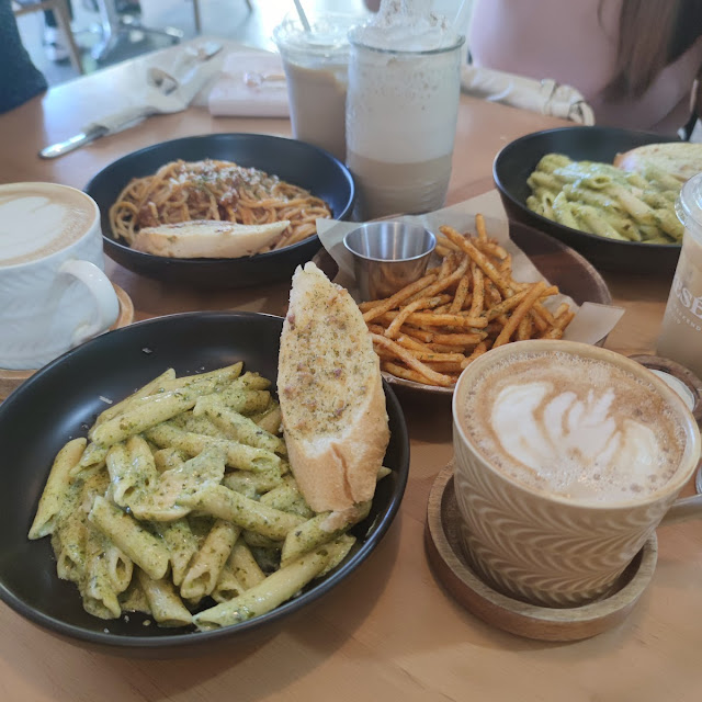 Spiced Fries Creamy Pesto and Fil-Italian Spaghetti