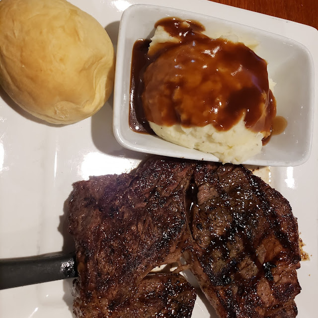 12oz Ribeye Steak Tough&Dry Mashed Potatoes