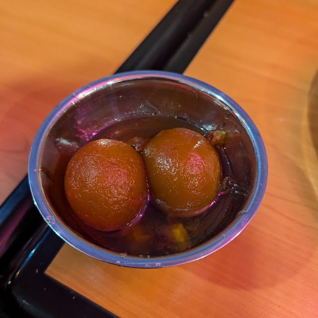 Gulab Jamun with Mango Cream